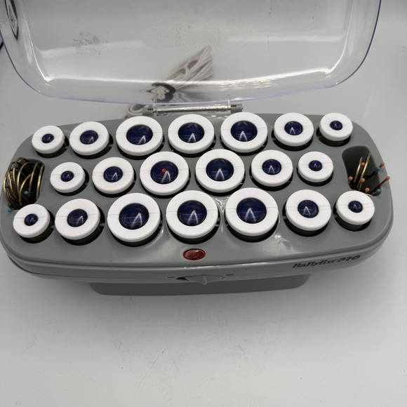 BaBylissPRO Nano Titanium 20 Roller Hair Setter BABCHV21 Gray Hot Rollers Clips - Picture 2 of 4